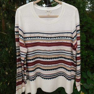 Style & Co Plus Soft & Stretchy Lightweight Fair Isle Sweater NWT